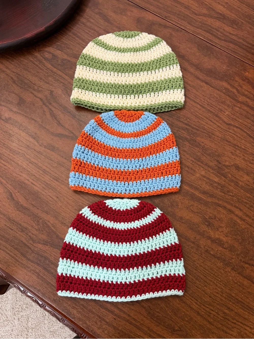 Colorful Beanies | Handmade Campus Collection Hats Set of 3 Hats